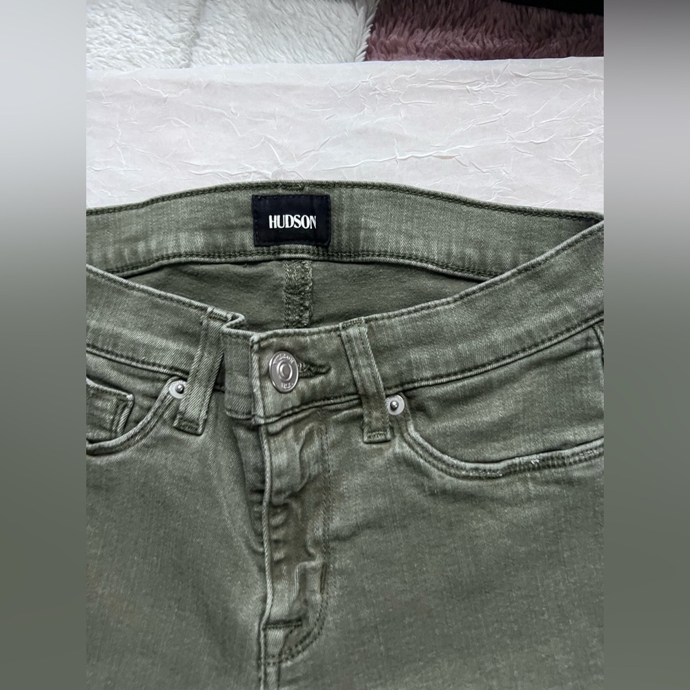 Olive Distressed Women Jeans​ - Picture 3 of 7